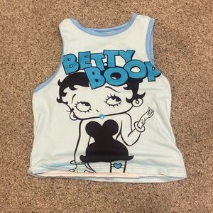 baby blue betty boop tank top